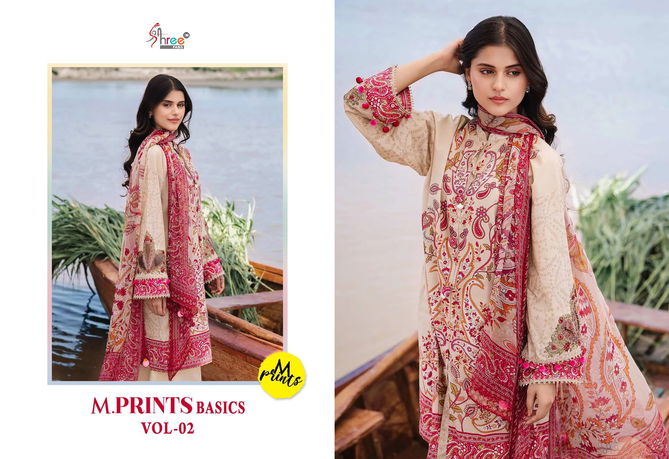 M Prints Basics Vol 2 By Shree Cotton Embroidery Pakistani Suits Wholesale Price In Surat